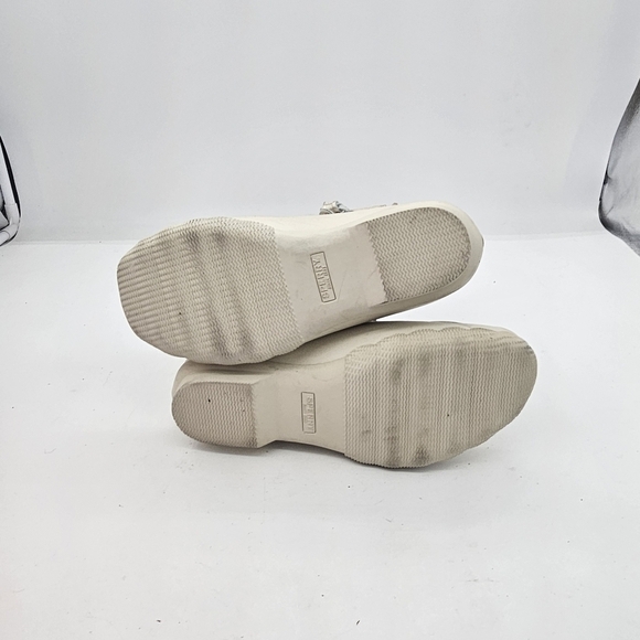 Sperry Saltwater Shimmer Leather Duck Boots Ivory Size 6 - Picture 7 of 9